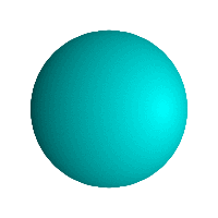 cyan sphere